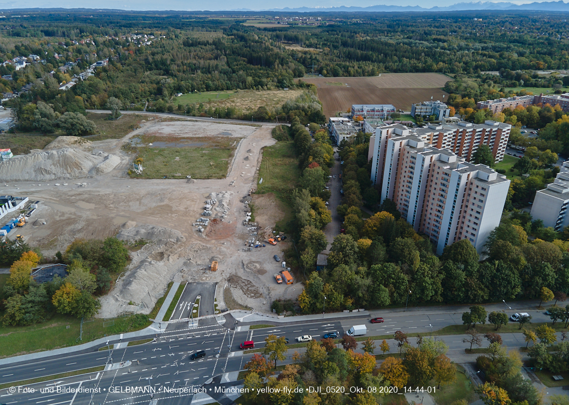 08.10.2020 - Baustelle Alexisquartier und Umgebung in Neuperlach